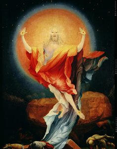 De Opstanding van Christus, van de rechtervleugel van het Isenheim Altaarstuk (detail)